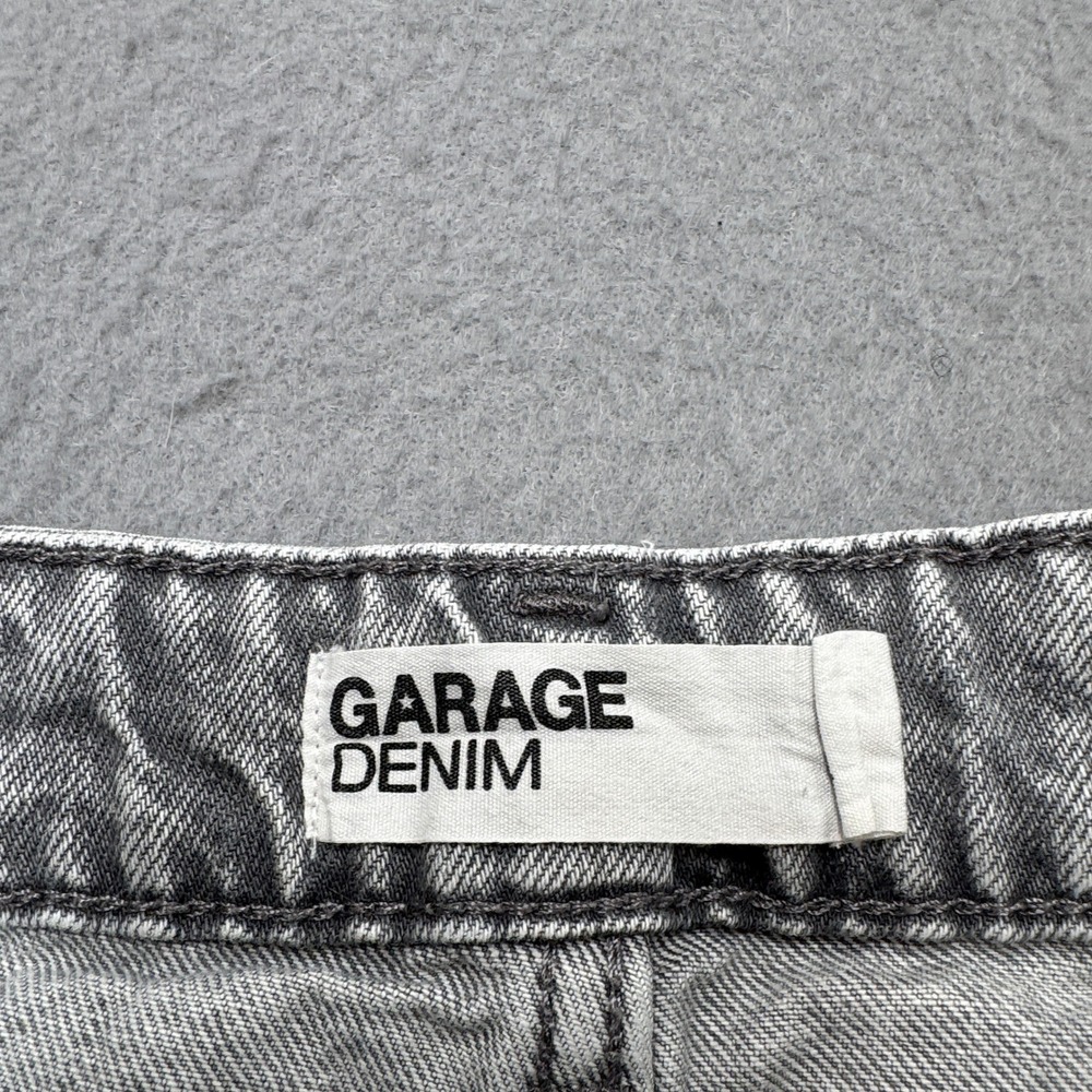 Garage Booty Shorts Women's 0/24 Light Gray Denim Festival Cut Off Distressed - Picture 7 of 9